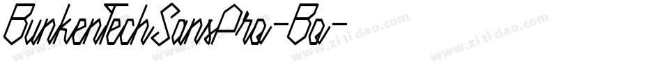 BunkenTechSansPro-Bo字体转换