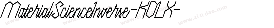 MaterialScienceInverse-KDLX字体转换