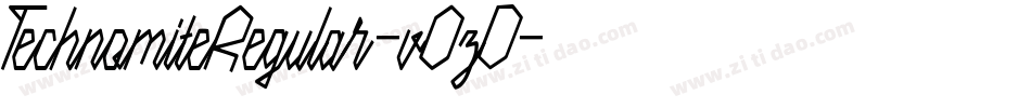 TechnomiteRegular-vOzD字体转换