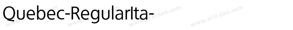 Quebec-RegularIta字体转换
