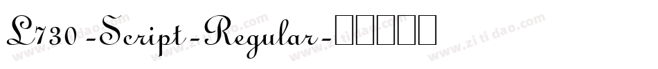 L730-Script-Regular字体转换