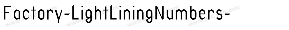 Factory-LightLiningNumbers字体转换