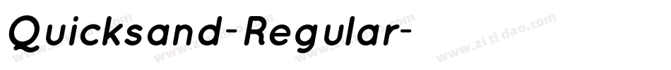 Quicksand-Regular字体转换