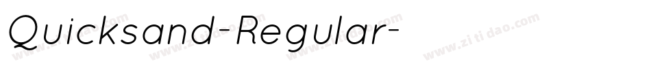 Quicksand-Regular字体转换