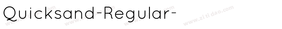 Quicksand-Regular字体转换