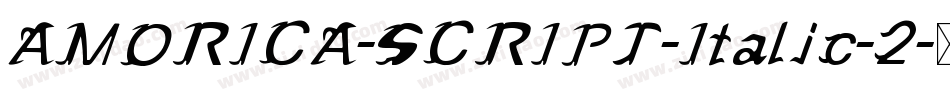 AMORICA-SCRIPT-Italic-2字体转换