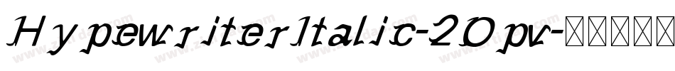HypewriterItalic-2Opv字体转换