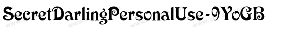SecretDarlingPersonalUse-9YoGB字体转换