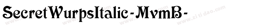 SecretWurpsItalic-MvmB字体转换