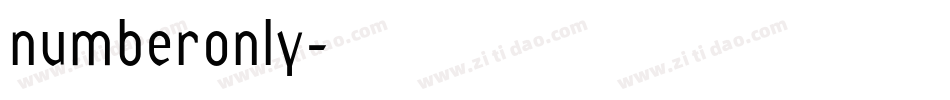 numberonly字体转换