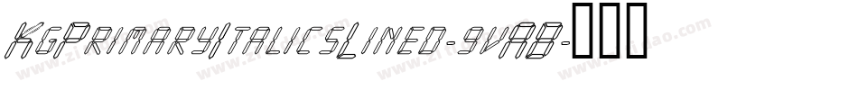 KgPrimaryItalicsLined-9vAB字体转换