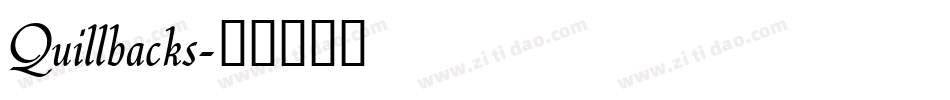 Quillbacks字体转换