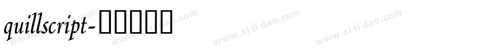 quillscript字体转换