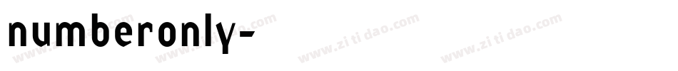 numberonly字体转换