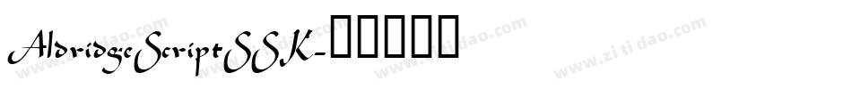 AldridgeScriptSSK字体转换