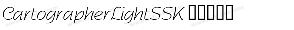 CartographerLightSSK字体转换