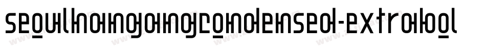 SeoulHangangCondensed-ExtraBold字体转换