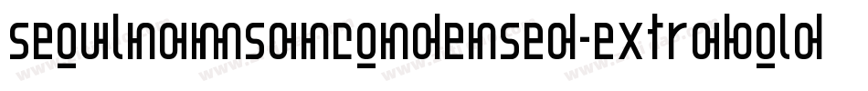 SeoulNamsanCondensed-ExtraBold字体转换