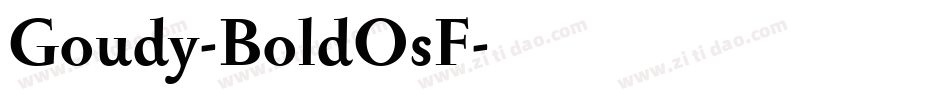 Goudy-BoldOsF字体转换