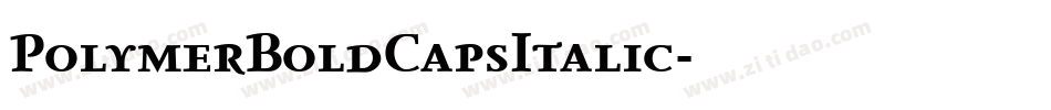 PolymerBoldCapsItalic字体转换