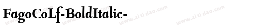 FagoCoLf-BoldItalic字体转换