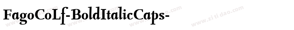 FagoCoLf-BoldItalicCaps字体转换