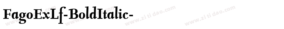 FagoExLf-BoldItalic字体转换
