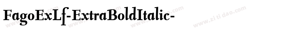 FagoExLf-ExtraBoldItalic字体转换