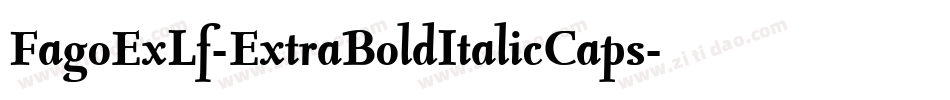 FagoExLf-ExtraBoldItalicCaps字体转换
