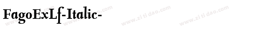 FagoExLf-Italic字体转换