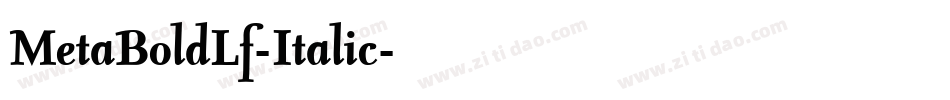 MetaBoldLf-Italic字体转换