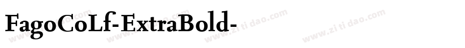 FagoCoLf-ExtraBold字体转换