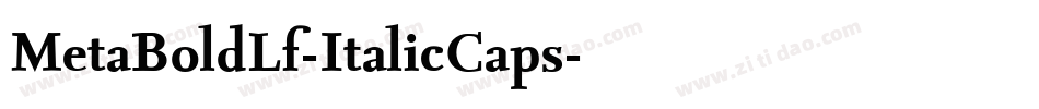 MetaBoldLf-ItalicCaps字体转换