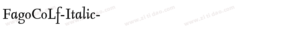 FagoCoLf-Italic字体转换