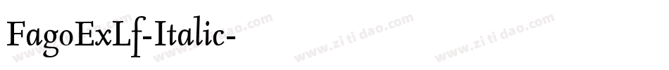 FagoExLf-Italic字体转换