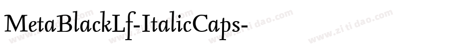 MetaBlackLf-ItalicCaps字体转换