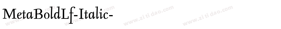 MetaBoldLf-Italic字体转换