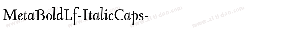 MetaBoldLf-ItalicCaps字体转换