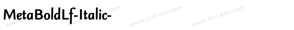 MetaBoldLf-Italic字体转换