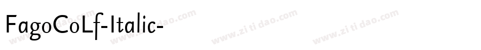 FagoCoLf-Italic字体转换