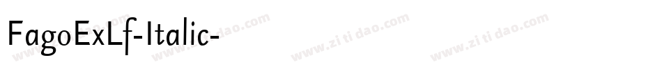 FagoExLf-Italic字体转换