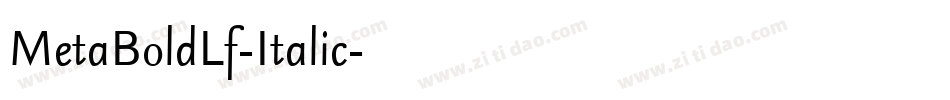 MetaBoldLf-Italic字体转换