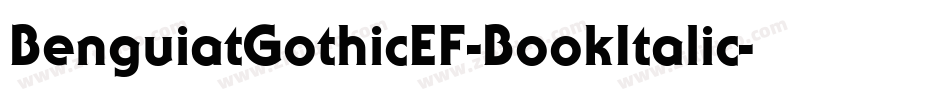 BenguiatGothicEF-BookItalic字体转换