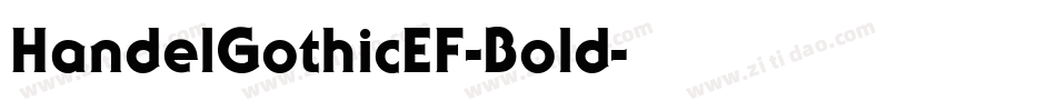 HandelGothicEF-Bold字体转换