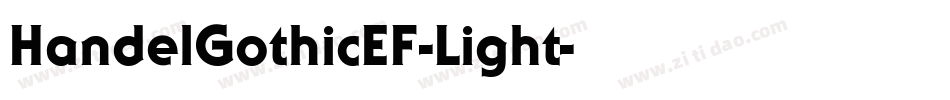 HandelGothicEF-Light字体转换
