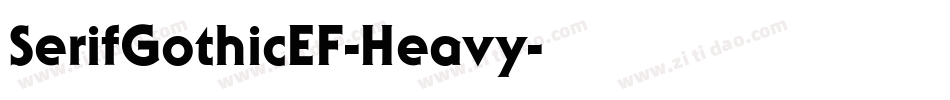 SerifGothicEF-Heavy字体转换