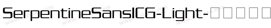 SerpentineSansICG-Light字体转换