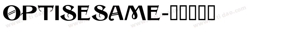 OPTISesame字体转换