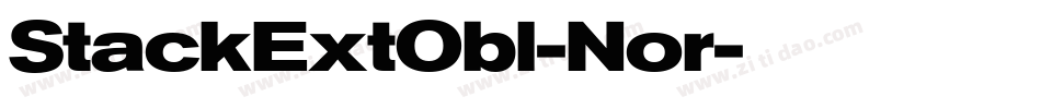 StackExtObl-Nor字体转换