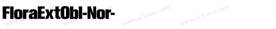 FloraExtObl-Nor字体转换
